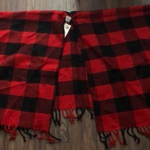 Buffalo Check Pancho- red and black check